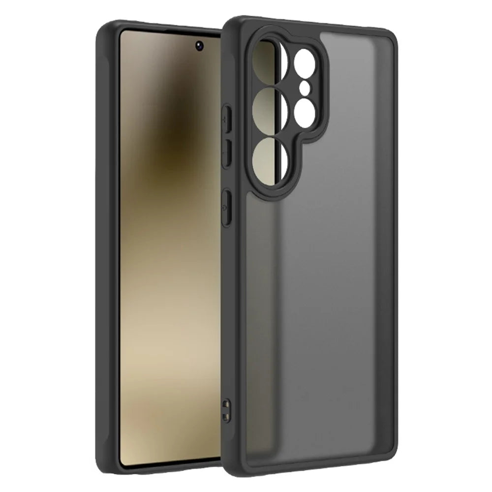 For Samsung Galaxy S25 Ultra Case Skin Touch Matte PC + TPU Shockproof Phone Back Cover - 2
