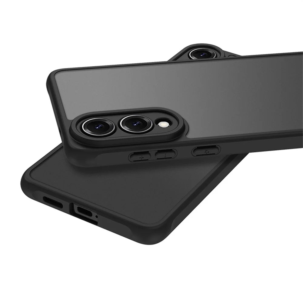 For Samsung Galaxy S25 Edge Case Skin Touch Matte PC + TPU Shockproof Phone Back Cover - 4