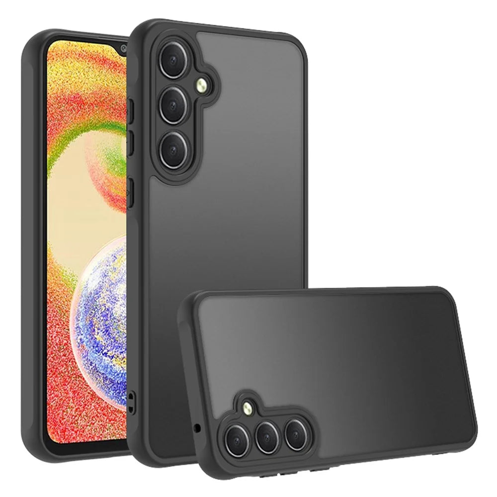 For Samsung Galaxy A55 5G Case Skin Touch Matte PC + TPU Shockproof Phone Back Cover - 1