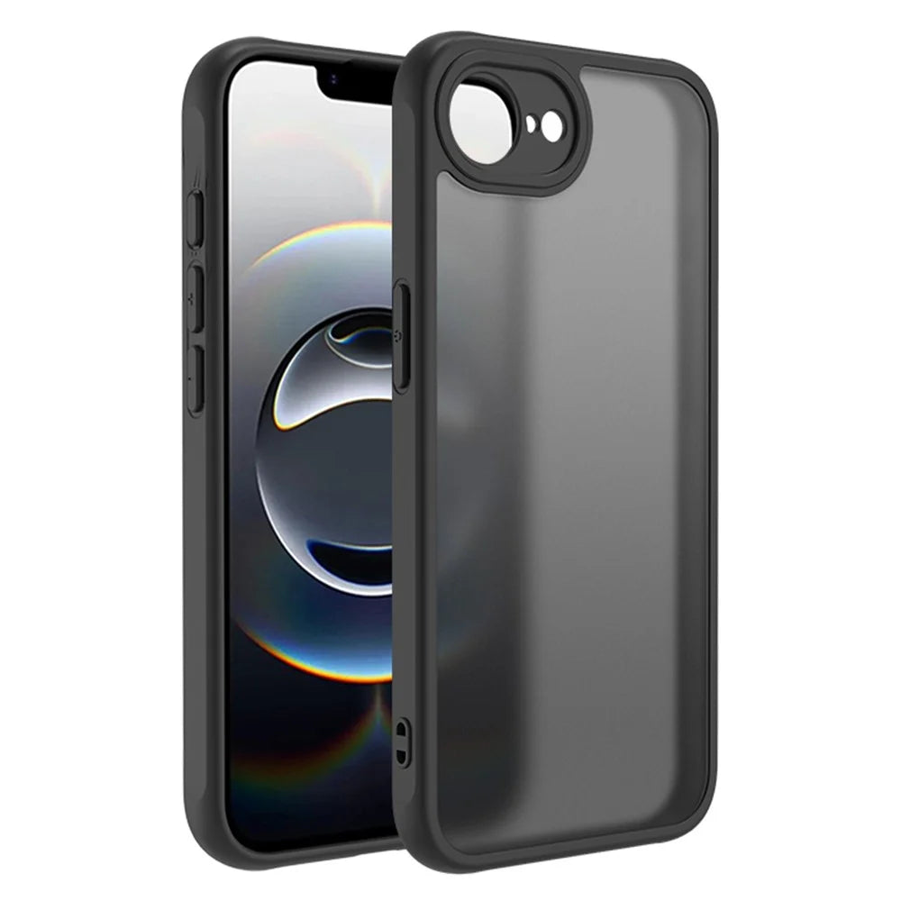 For iPhone 17e / 16e Case Skin Touch Matte PC + TPU Shockproof Phone Back Cover - 1