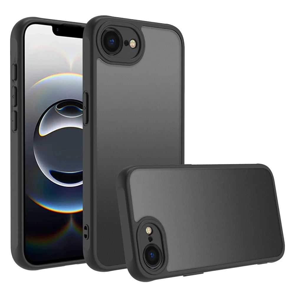 For iPhone 17e / 16e Case Skin Touch Matte PC + TPU Shockproof Phone Back Cover - 2