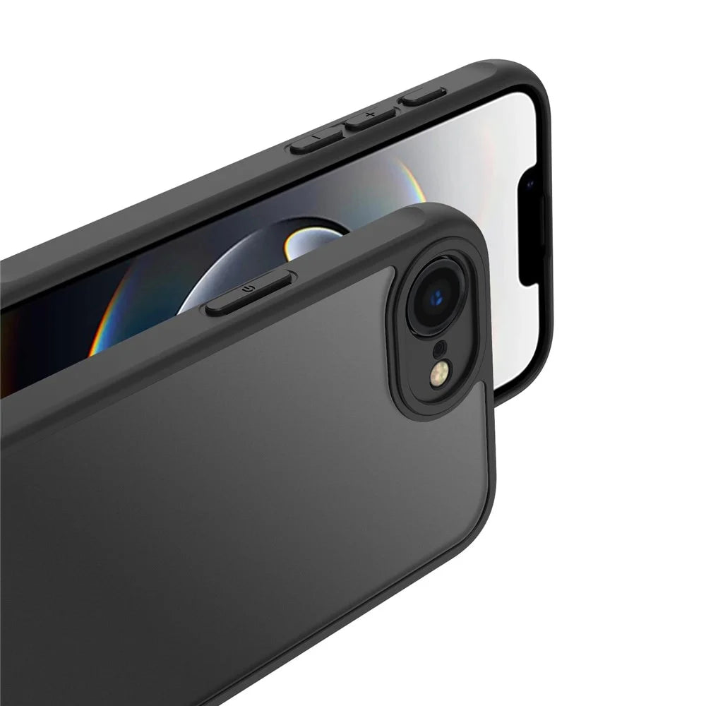 For iPhone 17e / 16e Case Skin Touch Matte PC + TPU Shockproof Phone Back Cover - 4