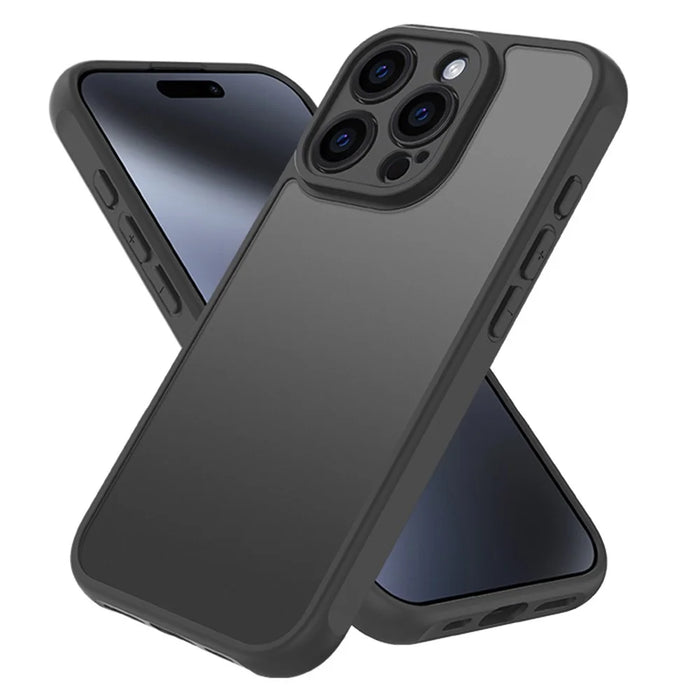 For iPhone 15 Pro Max Case Skin Touch Matte PC + TPU Shockproof Phone Back Cover - 5