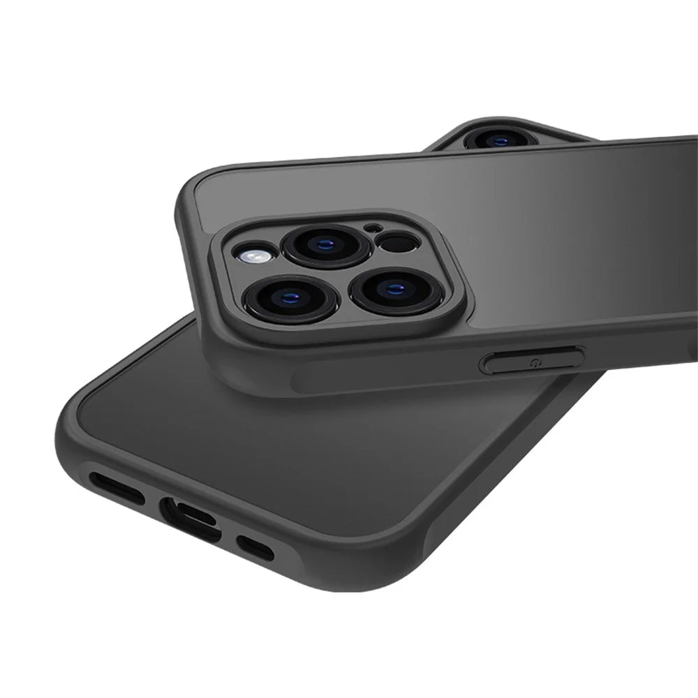 For iPhone 15 Pro Case Skin Touch Matte PC + TPU Shockproof Phone Back Cover - 4
