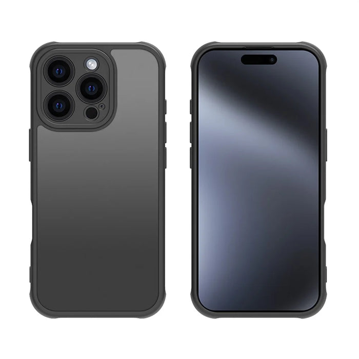 For iPhone 16 Pro Max Case Skin Touch Matte PC + TPU Shockproof Phone Back Cover - 2