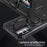 For Samsung Galaxy A56 5G Magnetic Case Metal Lens Frame Kickstand PC + TPU Mobile Cover - Black - 2