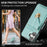 For iPhone 16 Case Card Holder Kickstand PU Leather + TPU Phone Cover with Shoulder Strap - Green - 4