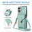 For iPhone 16 Case Card Holder Kickstand PU Leather + TPU Phone Cover with Shoulder Strap - Green - 7