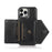 For iPhone 16 Pro Max Cell Phone Case Triangle Lid Card Bag Leather + TPU Cover with Long Strap - Black - 2