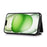 For iPhone 16 Pro Max Cell Phone Case Triangle Lid Card Bag Leather + TPU Cover with Long Strap - Black - 3