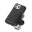For iPhone 16 Pro Max Cell Phone Case Triangle Lid Card Bag Leather + TPU Cover with Long Strap - Black - 4