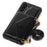 For Samsung Galaxy A26 5G Cell Phone Case Triangle Lid Card Bag Leather + TPU Cover with Long Strap - Black - 5