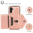 For Samsung Galaxy A36 5G Cell Phone Case Triangle Lid Card Bag Leather + TPU Cover with Long Strap - Rose Gold - 4