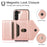 For Samsung Galaxy A56 5G Cell Phone Case Triangle Lid Card Bag Leather + TPU Cover with Long Strap - Rose Gold - 4