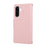 For Samsung Galaxy A35 5G Case Zipper Wallet Leather Phone Cover with Wrist Strap - Pink - 7