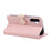 For Samsung Galaxy A56 5G Case Zipper Wallet Leather Phone Cover with Wrist Strap - Pink - 4
