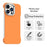 For iPhone 13 Pro Max Case Frameless Ultra Thin TPU + PET Phone Cover Reinforced Corners - Orange - 2