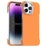 For iPhone 14 Pro Max Case Frameless Ultra Thin TPU + PET Phone Cover Reinforced Corners - Orange - 1