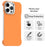 For iPhone 14 Pro Max Case Frameless Ultra Thin TPU + PET Phone Cover Reinforced Corners - Orange - 2