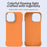 For iPhone 14 Pro Max Case Frameless Ultra Thin TPU + PET Phone Cover Reinforced Corners - Orange - 3