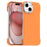 For iPhone 15 Plus / 14 Plus Case Frameless Ultra Thin TPU + PET Phone Cover Reinforced Corners - Orange - 1