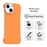 For iPhone 15 Plus / 14 Plus Case Frameless Ultra Thin TPU + PET Phone Cover Reinforced Corners - Orange - 2