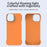 For iPhone 15 Plus / 14 Plus Case Frameless Ultra Thin TPU + PET Phone Cover Reinforced Corners - Orange - 3