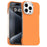 For iPhone 15 Pro Case Frameless Ultra Thin TPU + PET Phone Cover Reinforced Corners - Orange - 1