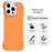 For iPhone 15 Pro Case Frameless Ultra Thin TPU + PET Phone Cover Reinforced Corners - Orange - 2