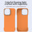 For iPhone 15 Pro Case Frameless Ultra Thin TPU + PET Phone Cover Reinforced Corners - Orange - 3