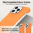 For iPhone 15 Pro Case Frameless Ultra Thin TPU + PET Phone Cover Reinforced Corners - Orange - 5