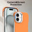 For iPhone 16 Plus Case Frameless Ultra Thin TPU + PET Phone Cover Reinforced Corners - Orange - 7