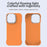 For iPhone 16 Pro Max Case Frameless Ultra Thin TPU + PET Phone Cover Reinforced Corners - Orange - 3