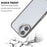 For iPhone 16 Plus Case TPU + Acrylic Clear Anti-Yellowing Phone Back Cover - Grey - 3