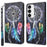 For Samsung Galaxy S23 3D Pattern Printing Anti-scratch Stand Case PU Leather Drop-proof Phone Wallet Cover with Strap - Dream Catcher - 1