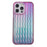 For iPhone 15 Pro Case Wavy Pattern Gradient Iridescent Design TPU + PC Phone Cover - Pink - 1