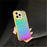 For iPhone 15 Pro Case Wavy Pattern Gradient Iridescent Design TPU + PC Phone Cover - Pink - 3
