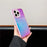 For iPhone 15 Pro Case Wavy Pattern Gradient Iridescent Design TPU + PC Phone Cover - Pink - 4