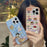 For iPhone 16 Pro Case IMD Cartoon Dog Pattern TPU Shockproof Phone Cover - Blue Plaid - 6
