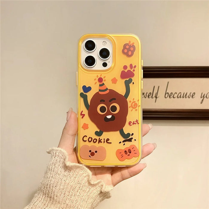 For iPhone 16 Pro Case IMD Fun Monster Design TPU Shockproof Phone Cover - 4
