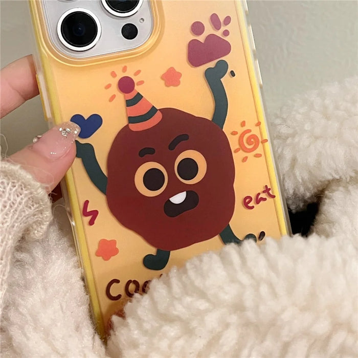 For iPhone 16 Pro Case IMD Fun Monster Design TPU Shockproof Phone Cover - 7