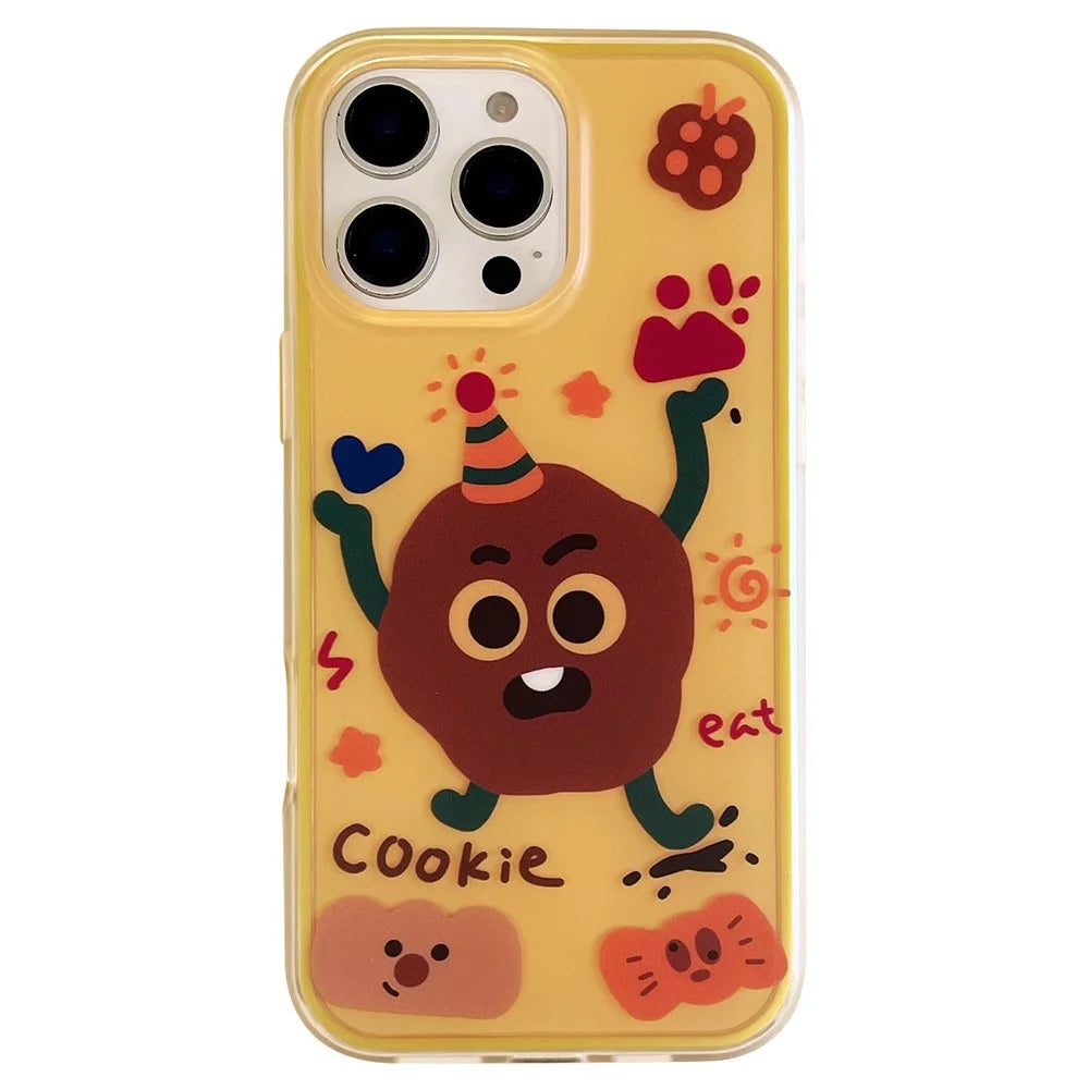For iPhone 16 Pro Max Case IMD Fun Monster Design TPU Shockproof Phone Cover - 1