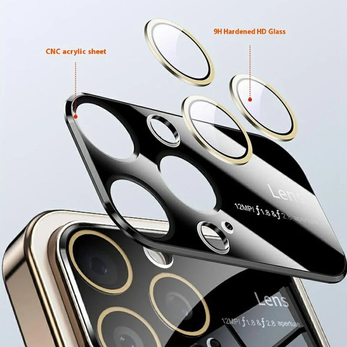 For iPhone 16 Pro Case Compatible with MagSafe PC + TPU Phone Cover with Large Window - Gold - 5