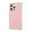 For iPhone 16 Pro Case Zipper Wallet Leather Phone Cover with Wrist Strap - Pink - 7