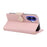 For iPhone 16 Case Zipper Wallet Leather Phone Cover with Wrist Strap - Pink - 4