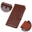 For Samsung Galaxy S23+ Nappa Texture Wallet Case Split Leather Magnetic Protective Flip Stand Phone Cover - Brown - 4