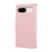 For Google Pixel 9a Case Zipper Wallet Leather Phone Cover with Wrist Strap - Pink - 7