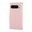 For Google Pixel 9 / 9 Pro Case Zipper Wallet Leather Phone Cover with Wrist Strap - Pink - 7