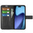 For iPhone Air Stand Case Anti-Scratch Calf Texture Leather Phone Cover - Black - 2
