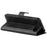 For iPhone Air Stand Case Anti-Scratch Calf Texture Leather Phone Cover - Black - 4